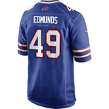 Men's Buffalo Bills Tremaine Edmunds Royal 2018 NFL Draft First Round Pick #2 Game Jersey