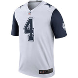 Men's Dallas Cowboys Dak Prescott White Color Rush Legend Jersey