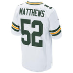 Mens Green Bay Packers Clay Matthews Nike White Elite Jersey