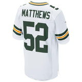 Mens Green Bay Packers Clay Matthews Nike White Elite Jersey