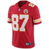 Men's Kansas City Chiefs Travis Kelce  Red Vapor Untouchable Limited Player Jersey