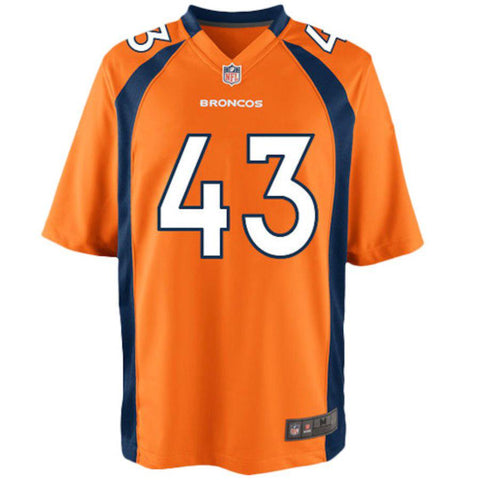 Mens Denver Broncos TJ Ward  Orange Game Jersey