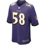 Mens Baltimore Ravens Elvis Dumervil Purple Game Jersey