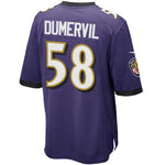 Mens Baltimore Ravens Elvis Dumervil Purple Game Jersey