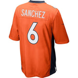 Men's Denver Broncos Mark Sanchez  Orange Game Jersey