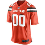 Cleveland Browns Mens Orange Custom Game Jersey