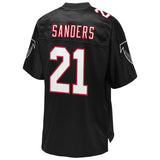 Men's Atlanta Falcons Deion Sanders NFL Pro Line Black Retired Player Jersey