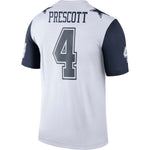 Men's Dallas Cowboys Dak Prescott White Color Rush Legend Jersey