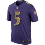 Men's Baltimore Ravens Joe Flacco Purple Color Rush Legend Jersey