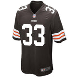 Men's Cleveland Browns Historic Logo Trent Richardson Brown Game Jersey