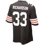 Men's Cleveland Browns Historic Logo Trent Richardson Brown Game Jersey