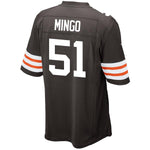 Men's Cleveland Browns Historic Logo Barkevious Mingo Brown Game Jersey