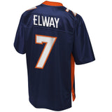 Mens Denver Broncos John Elway NFL Pro Line Navy Blue Retired Player Jersey