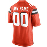 Cleveland Browns Mens Orange Custom Game Jersey