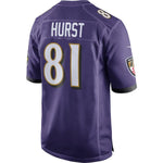 Men's Baltimore Ravens BA Purple 2018 NFL Draft First Round Pick Game Jersey