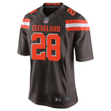 Men's Cleveland Browns Terrance West Brown Game Jersey