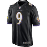 Men's Baltimore Ravens Justin Tucker Black Game Jersey