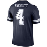 Men's Dallas Cowboys Dak Prescott Navy Legend Jersey