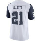 Men's Dallas Cowboys Ezekiel Elliott  White Vapor Untouchable Color Rush Limited Player Jersey