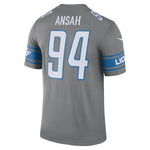 Men's Detroit Lions Ziggy Ansah Steel 2017 Color Rush Legend Jersey