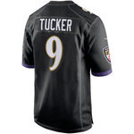 Men's Baltimore Ravens Justin Tucker Black Game Jersey