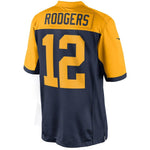 Men's Green Bay Packers Aaron Rodgers Navy Blue Limited Alternate Jersey